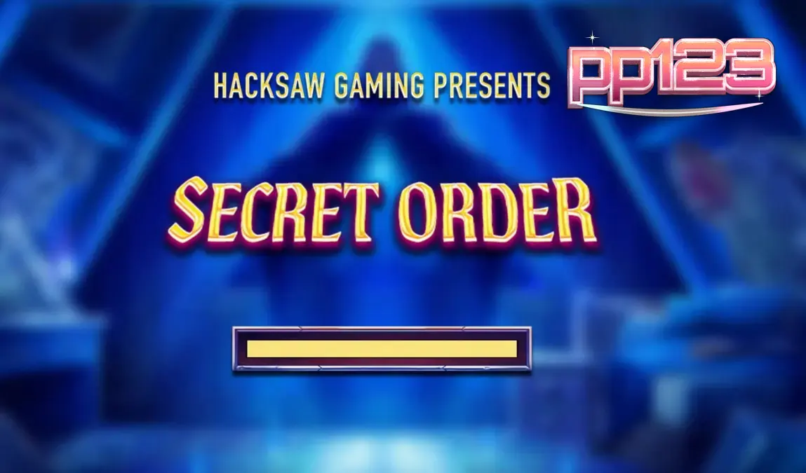 Tampilan visual slot Secret Order dengan tema okultisme dan simbol-simbol mistis